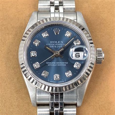 rolex datejust lady 69174|rolex lady datejust blue diamond dial.